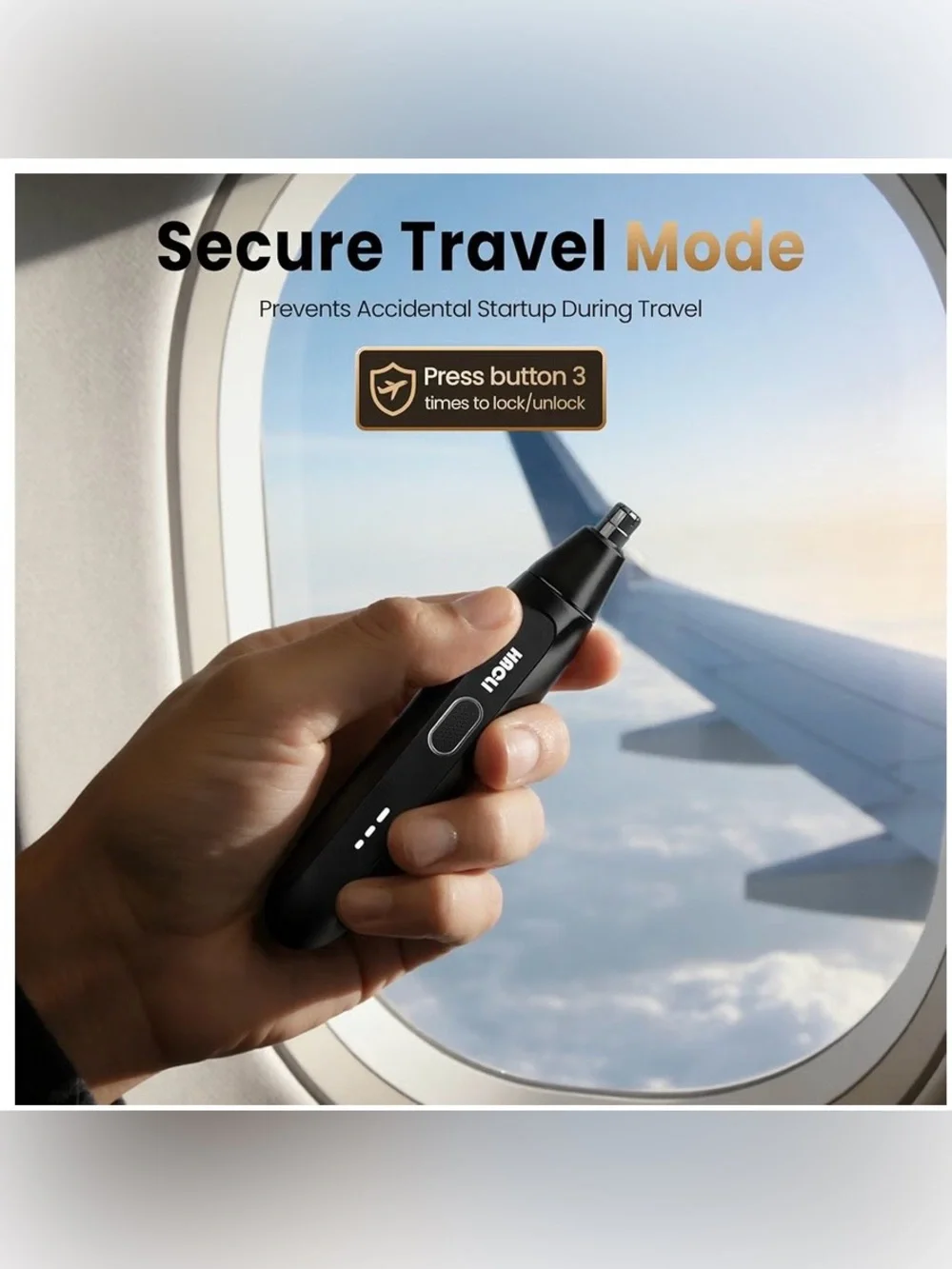HACLI Rechargeable Nose & Ear Hair Trimmer – USB-C Waterproof – NEW